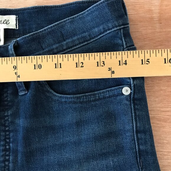 Madewell 9" Mid Rise Skinny Jeans Women 27 Blue Dark Wash Stretch Preppy - Picture 10 of 13